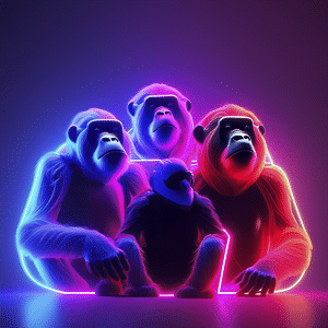 Firefly Four species of Great Apes an Orangutan Gorilla Chimpanzee and Bonobo all looking skywar | suddesNET